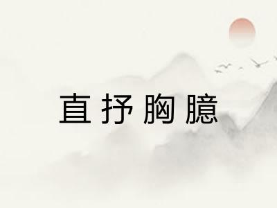 直抒胸臆