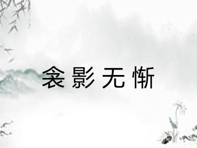 衾影无惭