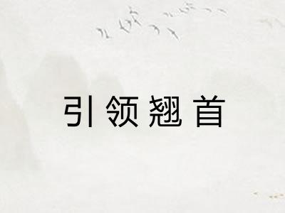 引领翘首