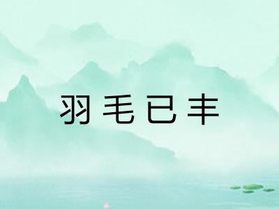 羽毛已丰