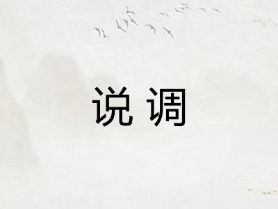 说调