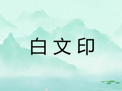 白文印