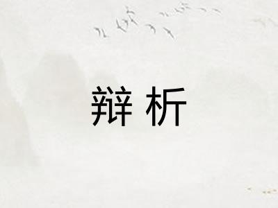 辩析