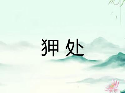 狎处