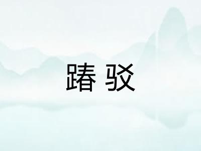 踳驳