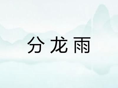 分龙雨