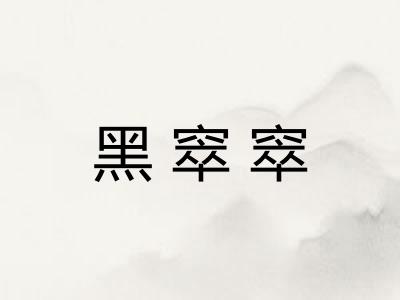 黑窣窣