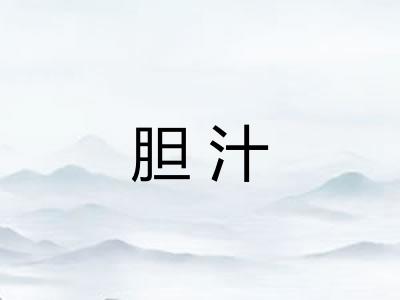 胆汁