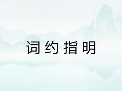 词约指明