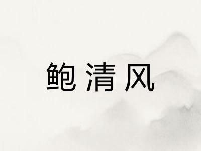 鲍清风