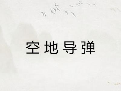 空地导弹