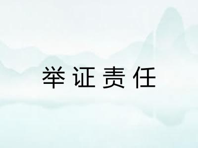 举证责任
