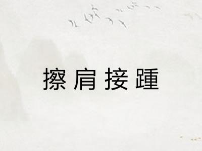 擦肩接踵