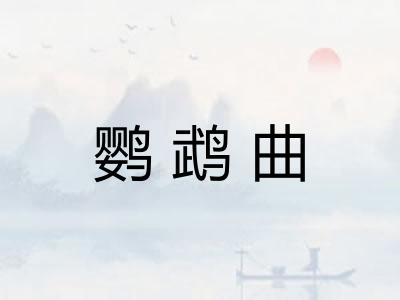 鹦鹉曲