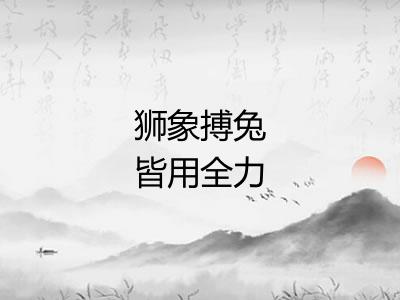 狮象搏兔皆用全力