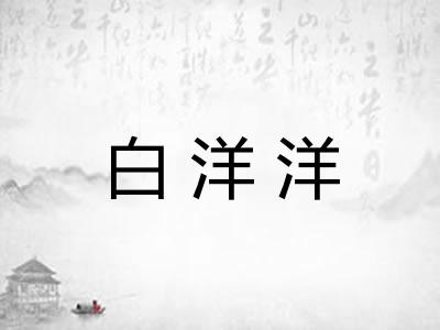 白洋洋