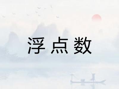 浮点数