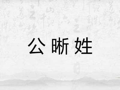 公晰姓