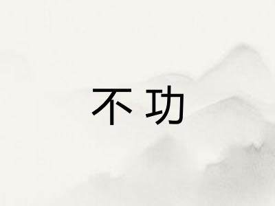 不功