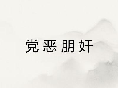 党恶朋奸