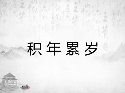 积年累岁