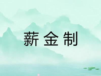 薪金制