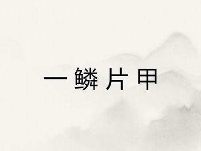 一鳞片甲