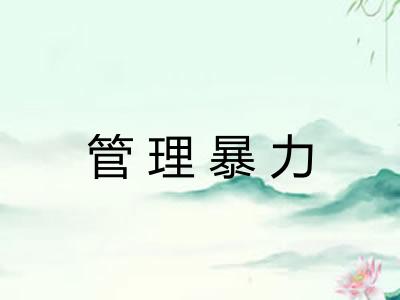 管理暴力