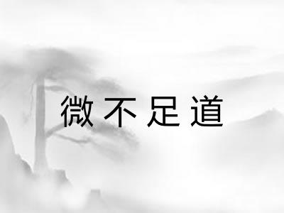 微不足道