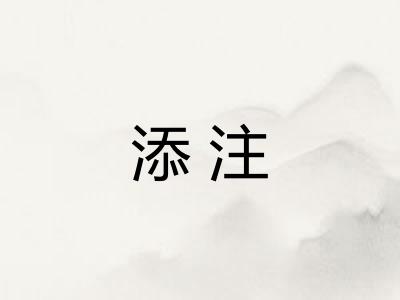 添注