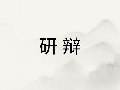 研辩