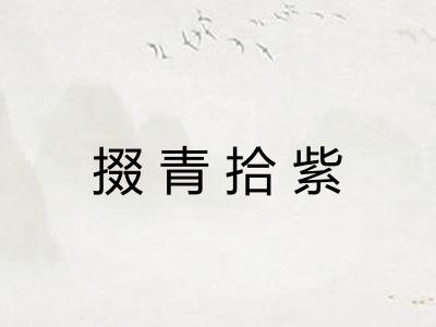 掇青拾紫