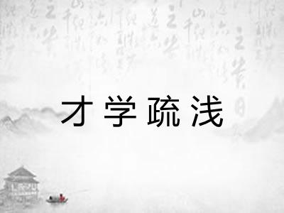 才学疏浅