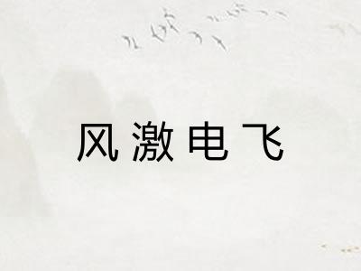 风激电飞