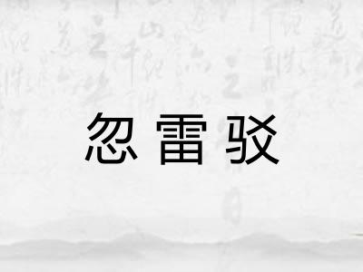 忽雷驳