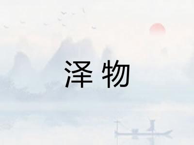 泽物