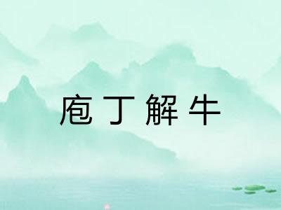 庖丁解牛