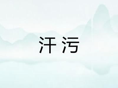 汗污