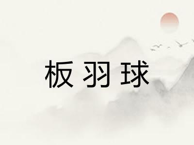 板羽球