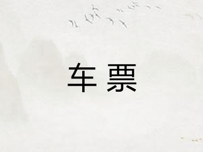 车票