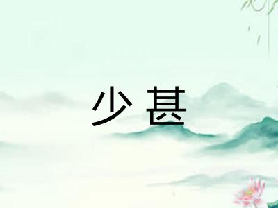 少甚