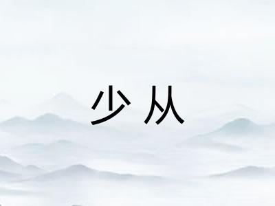 少从