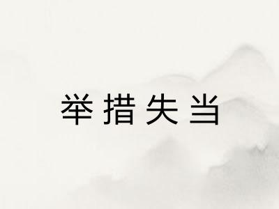 举措失当