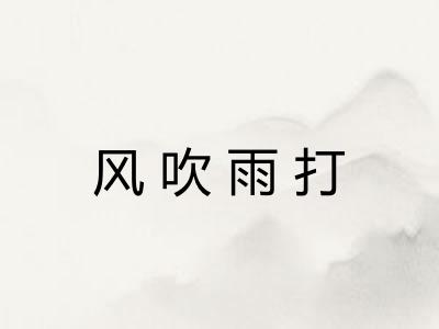 风吹雨打
