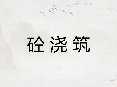 砼浇筑