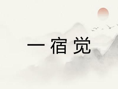 一宿觉