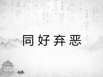 同好弃恶