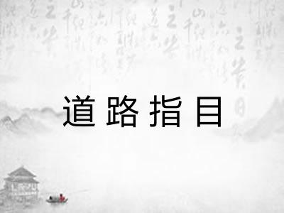 道路指目