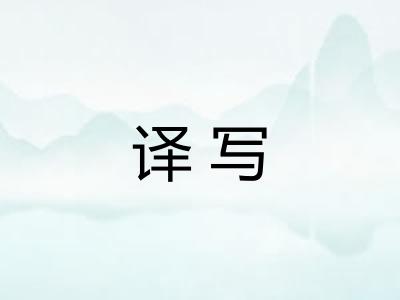 译写