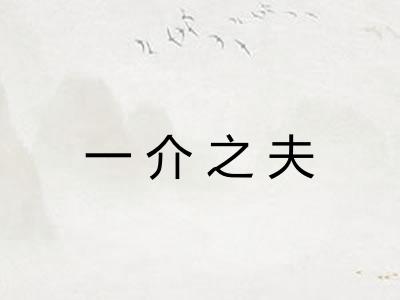 一介之夫